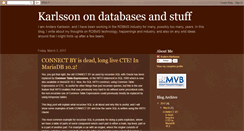 Desktop Screenshot of karlssonondatabases.blogspot.com