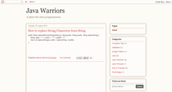 Desktop Screenshot of java-warriors.blogspot.com