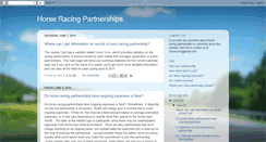 Desktop Screenshot of horseracingpartnerships.blogspot.com