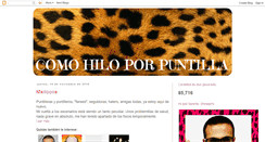 Desktop Screenshot of comohiloporpuntilla.blogspot.com