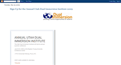 Desktop Screenshot of annualutahdualimmersioninstitute.blogspot.com