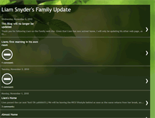 Tablet Screenshot of liamsnydersfamily.blogspot.com