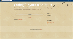 Desktop Screenshot of newkittencare.blogspot.com