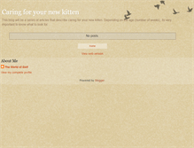 Tablet Screenshot of newkittencare.blogspot.com