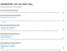 Tablet Screenshot of maximizinglifetheeasyway.blogspot.com