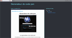 Desktop Screenshot of generateur-de-code-psn-2014.blogspot.com