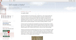 Desktop Screenshot of lets-make-a-baby.blogspot.com