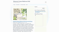 Desktop Screenshot of memory-foam-mattresspad.blogspot.com