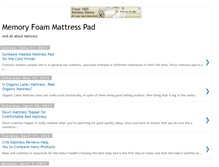 Tablet Screenshot of memory-foam-mattresspad.blogspot.com