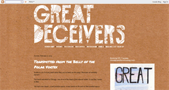 Desktop Screenshot of greatdeceivers.blogspot.com