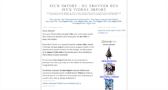 Desktop Screenshot of jeux-import.blogspot.com