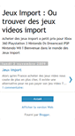 Mobile Screenshot of jeux-import.blogspot.com