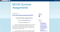 Desktop Screenshot of mchssummberassign.blogspot.com