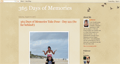 Desktop Screenshot of 365daysayearofmemories.blogspot.com