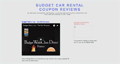 Desktop Screenshot of budgetcarrentalcoupons.blogspot.com