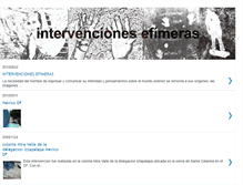 Tablet Screenshot of intervencionesefimeras.blogspot.com