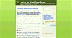 Desktop Screenshot of natural-energy-sources.blogspot.com