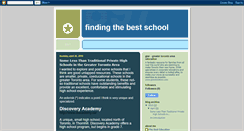 Desktop Screenshot of findingthebestschool.blogspot.com