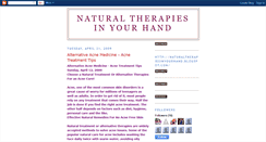 Desktop Screenshot of naturaltherapiesinyourhand.blogspot.com