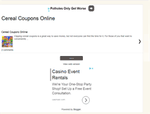 Tablet Screenshot of cerealcouponsonline.blogspot.com