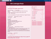 Tablet Screenshot of lowongankerja8005.blogspot.com
