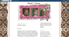 Desktop Screenshot of becksthree.blogspot.com