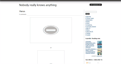 Desktop Screenshot of nobodyreallyknowsanything.blogspot.com