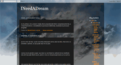 Desktop Screenshot of ineedadream.blogspot.com