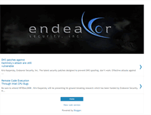 Tablet Screenshot of endeavorsecurity.blogspot.com