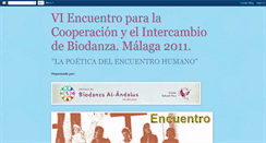 Desktop Screenshot of encuentrobiodanzamalaga2011.blogspot.com