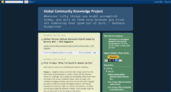 Desktop Screenshot of globalcommunityknowledgeproject.blogspot.com