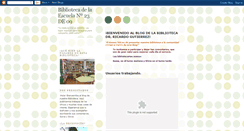 Desktop Screenshot of biblioteca23de09.blogspot.com