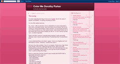 Desktop Screenshot of colormedorothyparker.blogspot.com