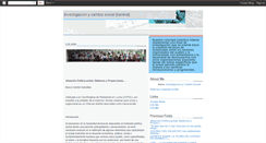 Desktop Screenshot of investigacioncambiosocial.blogspot.com