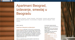 Desktop Screenshot of apartmanibeograd-smestaj.blogspot.com