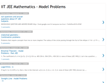 Tablet Screenshot of iit-jee-maths-aps.blogspot.com