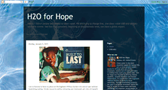 Desktop Screenshot of h2oforhope.blogspot.com