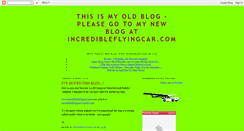 Desktop Screenshot of incredibleflyingcar.blogspot.com