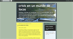 Desktop Screenshot of crisisenunmundodelocos.blogspot.com