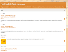 Tablet Screenshot of cronica-prekladatelska.blogspot.com