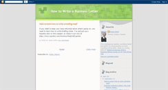 Desktop Screenshot of howtowriteabusinessletter.blogspot.com