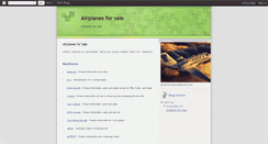 Desktop Screenshot of airplanesforsale.blogspot.com