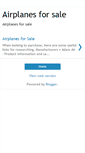 Mobile Screenshot of airplanesforsale.blogspot.com