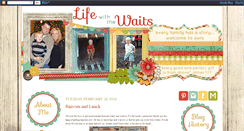 Desktop Screenshot of lifewiththewaits.blogspot.com