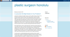 Desktop Screenshot of plasticsurgeonhonolulu.blogspot.com