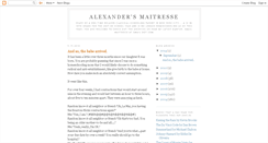 Desktop Screenshot of alexandersmaitresse.blogspot.com