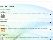 Tablet Screenshot of mytrekthrulife.blogspot.com