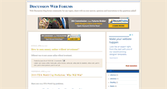 Desktop Screenshot of discussionwebforums.blogspot.com