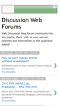 Mobile Screenshot of discussionwebforums.blogspot.com