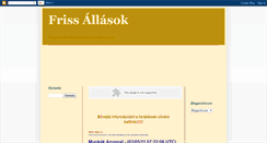 Desktop Screenshot of friss-allasok.blogspot.com